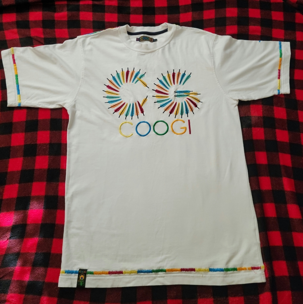 NDS Men's Googi Designer White Tee Shirt SIZE L